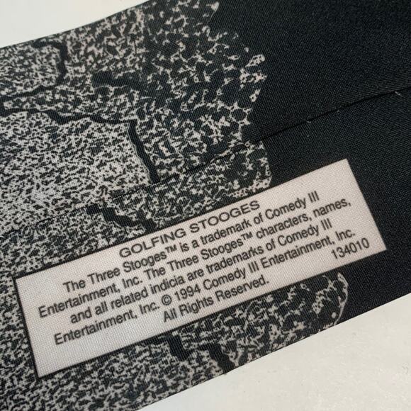 Ralph Marlin Vintage Nostalgia Three Stooges Television Show TV Golf Tie 1994 - Picture 6 of 6